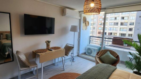 HOM I Moderno y Amplio Studio 2PAX Terraza Santiago